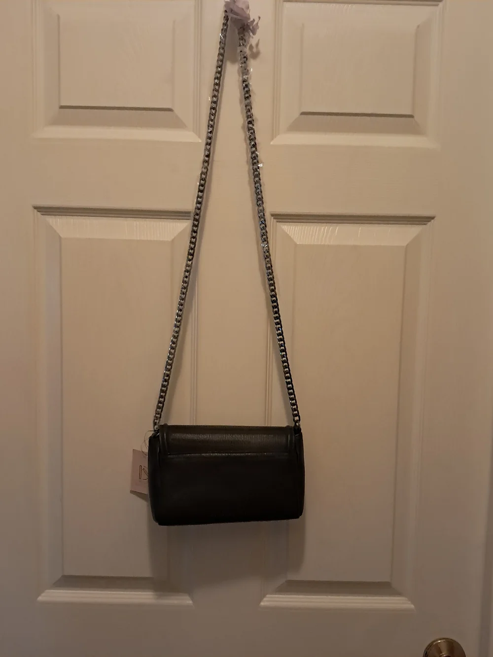 Danielle Nicole Henley Navy Blue Leather Chain-Shoulder Crossbody Bag - Picture 2 of 7